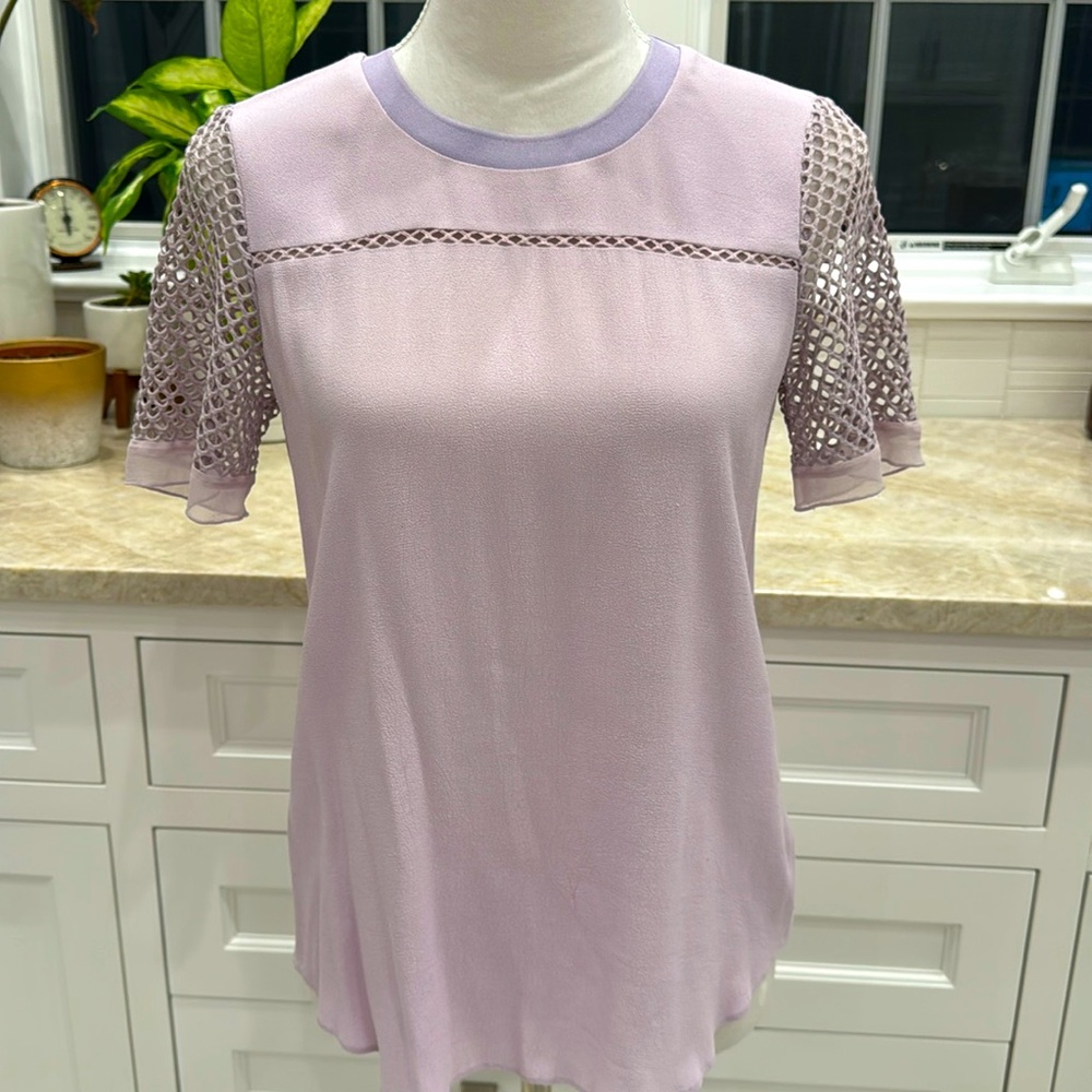 Rebecca Taylor lavender rayon top - Size 2